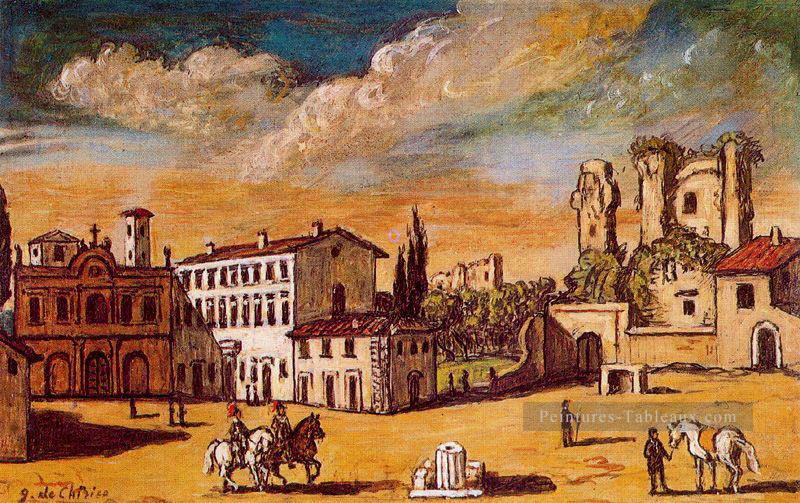 paysage urbain Giorgio de Chirico surréalisme métaphysique Peintures à l'huile